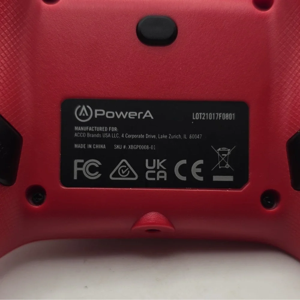 PowerA Enhanced Wired Controller USB for Xbox Series X|S One PC Red UNTESTED